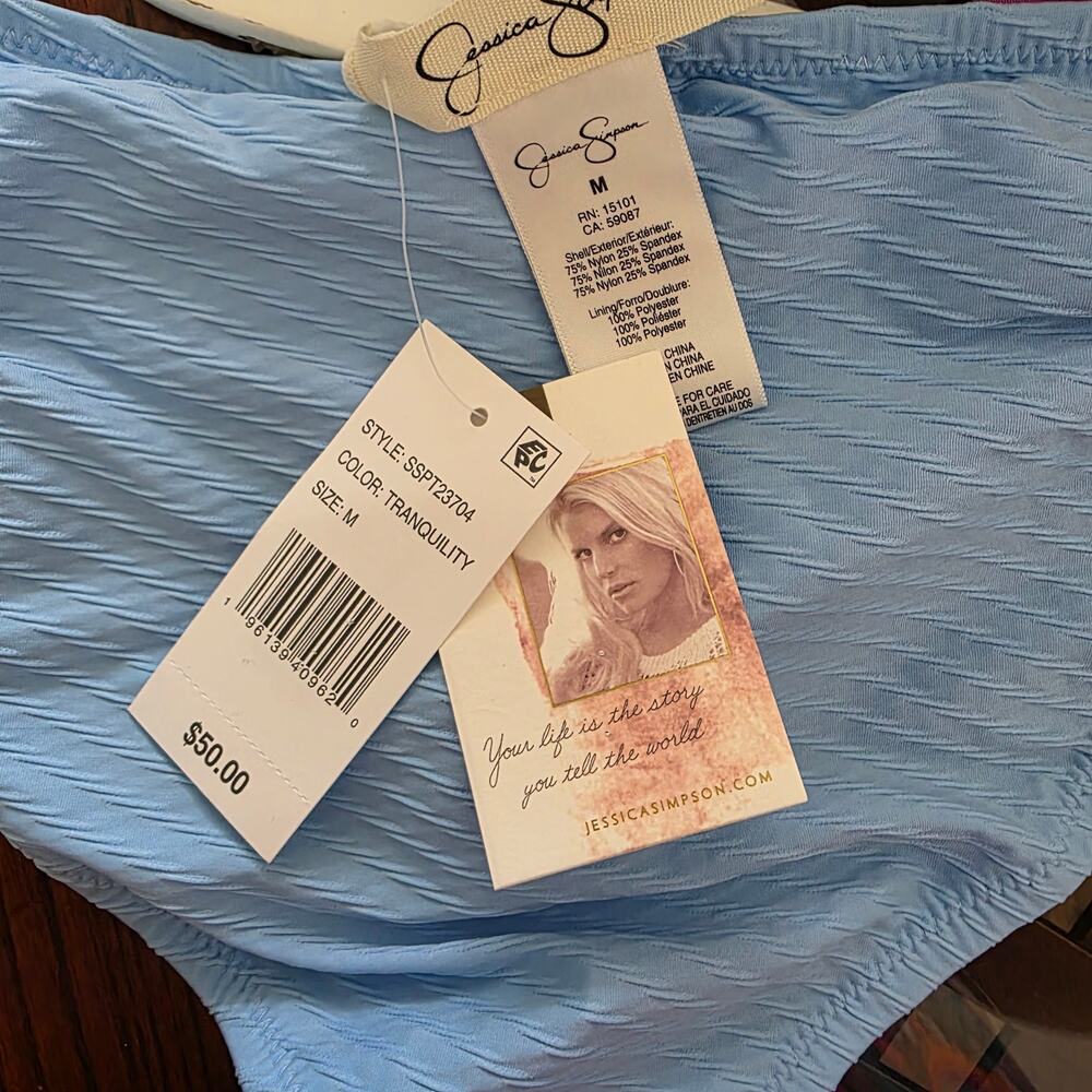 new jessica simpson light blue bikini bottom size M - Picture 4 of 6